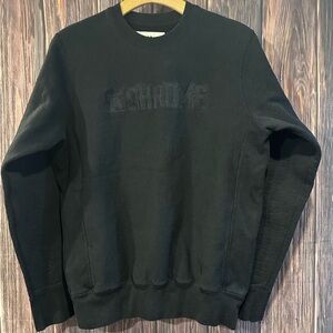 Chrome Industries Black Front Logo Crewneck - Size Small